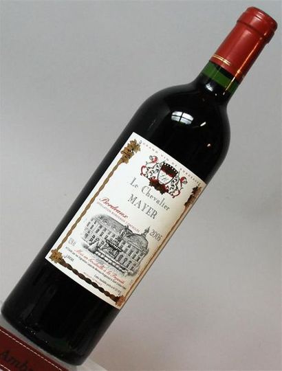 null 12 bouteilles LE CHEVALIER MEYER - BORDEAUX 2005. 
Etiquettes légèrement ta...