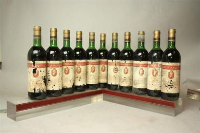 null 11 bouteilles CHÂTEAU LE CAILLOU - Pomerol 1973.
Etiquettes tachées, abimées,...