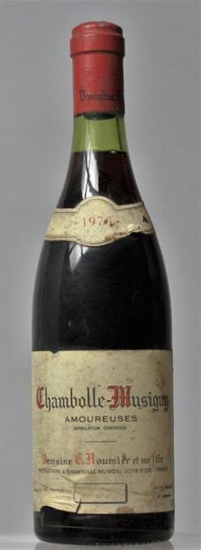 null 1 bouteille CHAMBOLLE MUSIGNY 1er cru "Les Amoureuses" - G. ROUMIER, 1976.	
Étiquette...