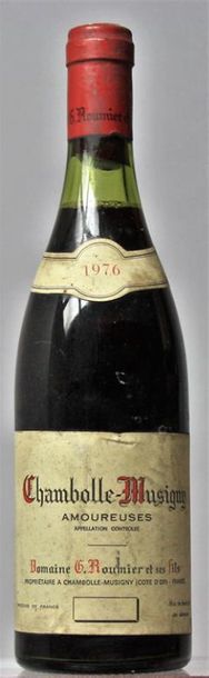 null 1 bouteille CHAMBOLLE MUSIGNY 1er cru "Les Amoureuses" - G. ROUMIER, 1976.	
Étiquette...