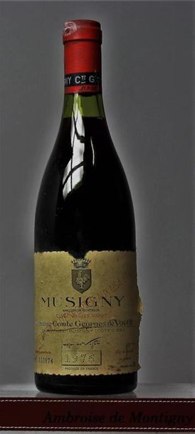 null 1 bouteille MUSIGNY Grand cru - Comte G. de VOGUË, 1976.
Étiquette légèrement...