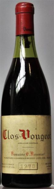 null 1 bouteille CLOS DE VOUGEOT Grand cru - G. ROUMIER 1978. 
Etiquette légèrement...
