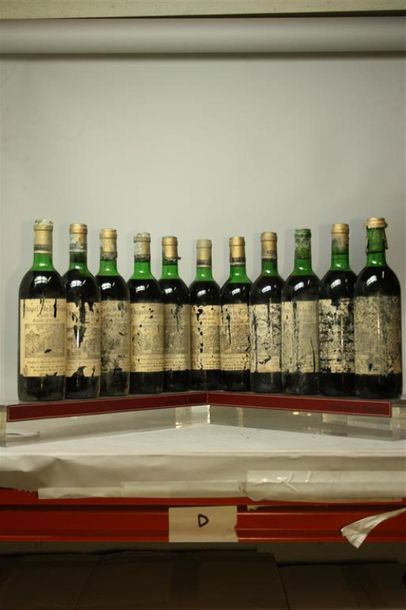 null 11 bouteilles CHAPELLE DE LA TRINITÉ - St. Emilion 1975.
Etiquettes abimées...