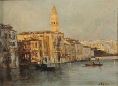 null Amédée ROZIER (1831-1898).
Grand canal à Venise.
Toile signée en bas à droite.
(Accident).
D....