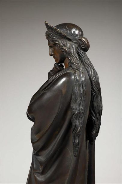 null d'après Francisque DURET (1894-1865).
Tragédie.
Bronze patiné portant Rhodes...