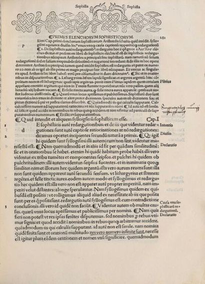 null [Post-incunable]. ARISTOTE. Libri logicorum, ad archetypos recogniti, cum novis...