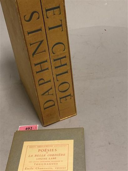 null * TOUCHAGUES. LONGUS. Daphnis et Chloé. Paris, Ed. du Bélier, 1945. 2 vol. grand...