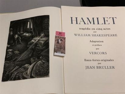 null * BRULLER. SHAKESPEARE (William). Hamlet. Paris, Vialetay, 1965. In-4, en feuilles,...