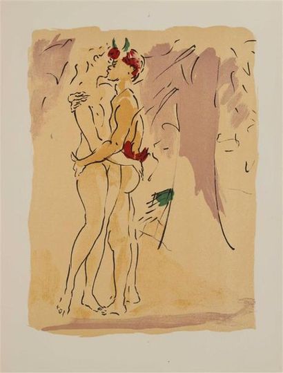 null * VERTÈS. AYMÉ (Marcel). Images de l'amour. Paris, Guillot, 1957. In-4, en feuilles,...