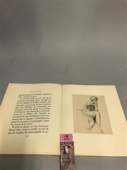 null * CARLÈGLE. COLETTE. Nudité. Paris, Ed. de la Mappemonde, 1943. In-4, broché,...