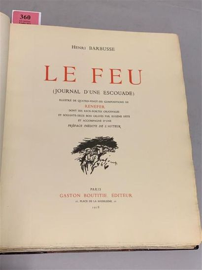 null * RENEFER. BARBUSSE (Henri). Le Feu (Journal d'une escouade). Paris, Gaston...