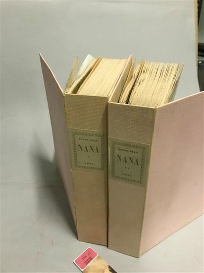 null * CHAS LABORDE. ZOLA (Émile). Nana. Paris, Jonquières, 1929. 2 vol. in-4, broché,...
