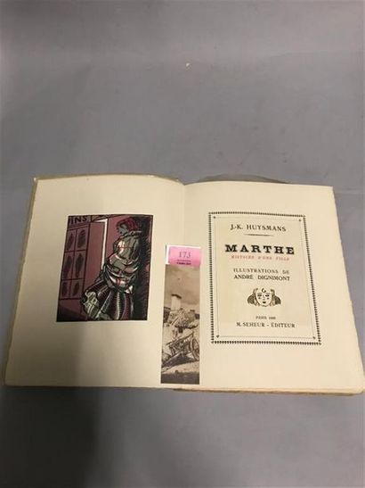 null * DIGNIMONT. HUYSMANS (Joris Karl). Marthe. Histoire d'une fille. Paris, Seheur,...