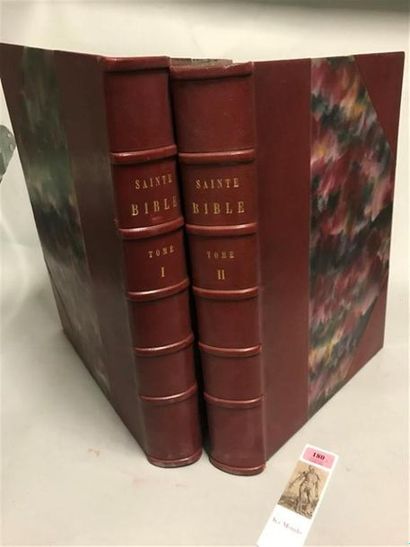 null * DORÉ. La Sainte Bible selon la vulgate.
Mame, 1866.
2 vol. in-folio, reliures...