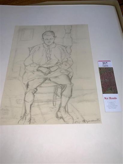 null [GIACOMETTI]. Quarantacinque disegni di Alberto Giacometti. Torino, Giulio Einaudi,...