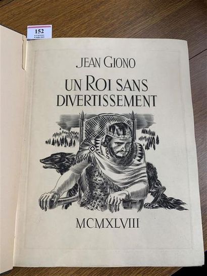 null DECARIS .GIONO (Jean). Un roi sans divertissement. Paris, L'édition française...