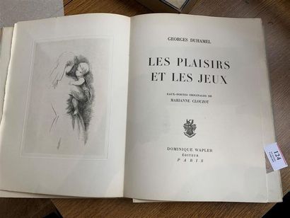 null CLOUZOT. DUHAMEL (Georges). Les plaisirs et les jeux. Paris, Dominique Wapler,...