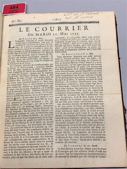 null * [Provence]. Le courrier. Du mardi 20 mai 1755 (XL) au mardi 30 décembre 1755...