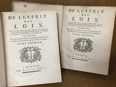 null [MONTESQUIEU]. De l'esprit des loix ou Du rapport que les loix doivent avoir...