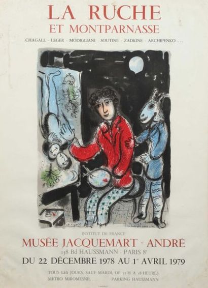 D'après Marc CHAGALL (1887-1985). D'après Marc CHAGALL (1887-1985).
La Ruche et Montparnasse....