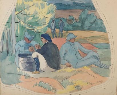 Jules FLANDRIN (1871-1947). Jules FLANDRIN (1871-1947).
Vingt-deux maquettes de tapisserie...