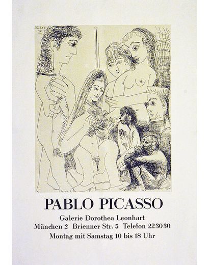  Pablo Picasso Galerie Dorothea Leonhart Mûnchen 1968


PICASSO PABLO


Affiche entoilée/... Gazette Drouot