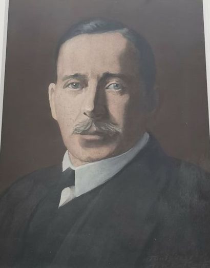  ROUBTZOFF Alexandre (Saint Petersbourg 1884 - Tunis 1949)
Portrait du baron d'Erlanger
Gouache
Haut.... Gazette Drouot