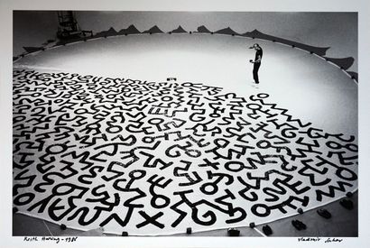  Keith Haring 1986
Print on Canson Muséum photo paper, size 45 x 70 cm, titled and... Gazette Drouot