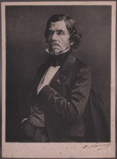 NADAR Félix Portrait d'Eugène DELACROIX. Epreuve argentique postérieure par Paul... Gazette Drouot