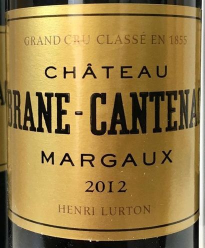 null 3 bouteilles de Ch. BRANE CANTENAC, Margaux, 2012