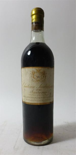 null 1 bouteille CH. SUDUIRAUT, 1er cc, Sauternes, 1948 (Etiquette légèrement tachée,...