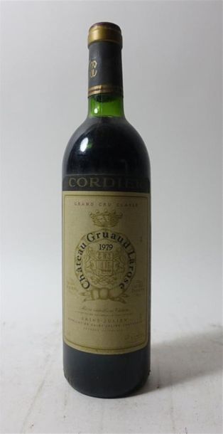null 1 bouteille CH. GRUAUD LAROSE, 2é gcc, St. Julien, 1979 (Etiquette légèrement...