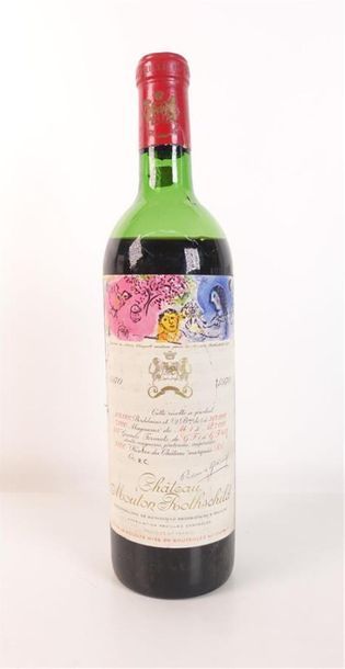 null 1 bouteille MOUTON ROTHSCHILD, 1970 (Etiquette griffée, niveau basse épaule...