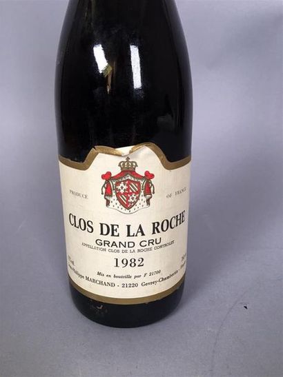 null 1 bouteille CH. CLOS DE LA ROCHE, Gevrey-Chambertin, Grand cru, 1982