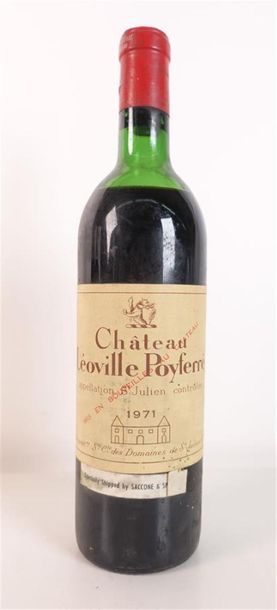 null 3 bouteilles CH. LEOVILLE POYFERRE, 2é gcc, St. Julien, 1971 (Etiquettes abîmées,...