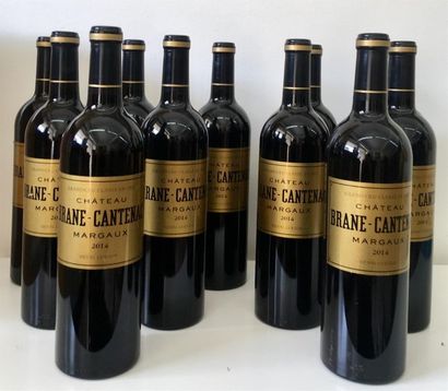 null 11 bouteilles de CH. BRANE CANTENAC, Margaux, 2014