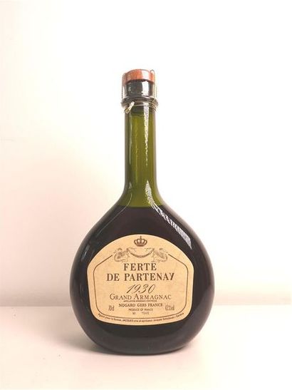 null 1 flacon 70 cl GRAND ARMAGNAC FERTE DE PARTENAY, 1930. Mis en bouteille en 1990....