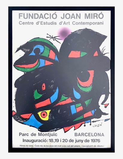 Joan Mirò, manifesto della mostra Fundació Joan Miró Joan Miró, affiche de l'exposition... Gazette Drouot