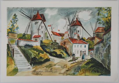 Maurice Utrillo Maurice UTRILLO (1883 - 1955)

Les trois moulins à Montmartre

Lithographie... Gazette Drouot