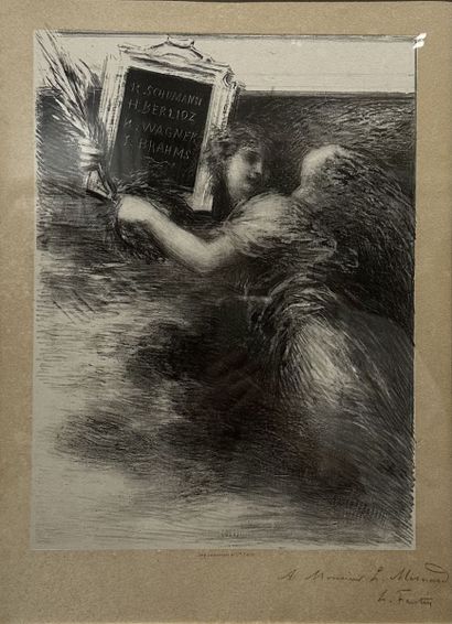  Henri Fantin-Latour (1836-1904). Frontispice pour Le Génie de la musique. 1881.... Gazette Drouot
