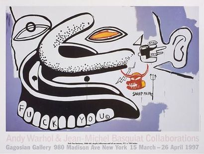 Jean-Michel BASQUIAT Andy Warhol et Jean Michel Basquiat

Affiche originale de la... Gazette Drouot
