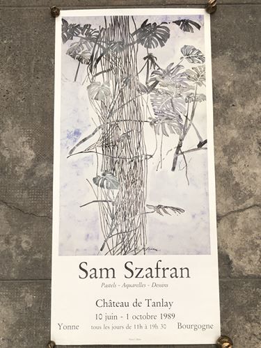 Sam SZAFRAN Sam SZAFRAN (1934), affiche d'exposition au Château de Tanlay du 10 juin... Gazette Drouot