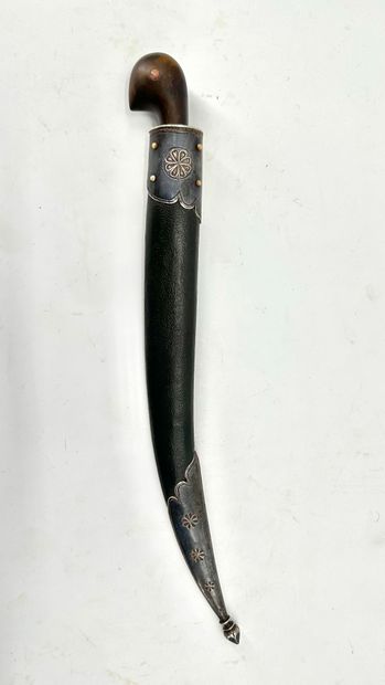 null . Bitchag" DAGUE with scabbard 
The scabbard is decorated with silver niello....