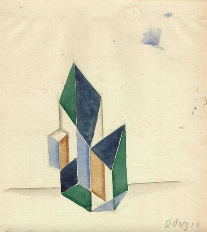 null BILINSKY Boris (1900-1948)
Adagio, "Music in Color" series
Gouache and pencil...