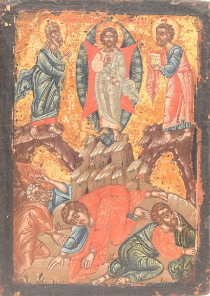 null The Appearance of Christ" icon
Greek school, 19th century
Tempera on wood
34...
