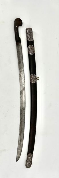 null Caucasian CHACHKA with scabbard 
The frame is nicely decorated with nielloed...