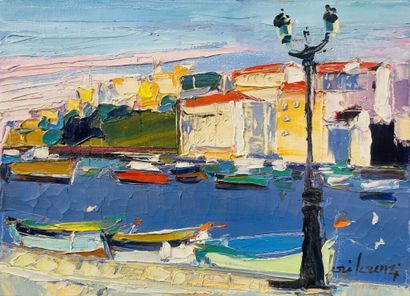 null José LORENZI (1929-2022)
Barques dans le vieux-port de Bastia depuis le quai...