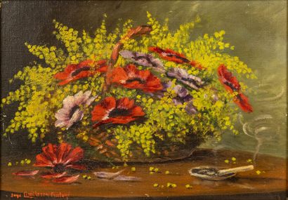 null Jeanne CIMITERRA-FRATONI (XXe)
Nature morte au bouquet de fleurs.
Huile sur...