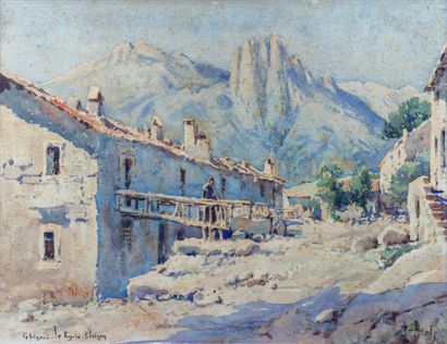 null Émile APPAY (1876-1935)
"Ghisoni, le Kyrie Eleison", Corse.
Aquarelle sur papier.
Signée...
