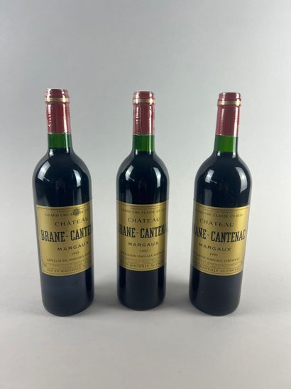 MARGAUX
Château Brane-Cantenac, 1995.
3 bouteilles.
Niveaux...